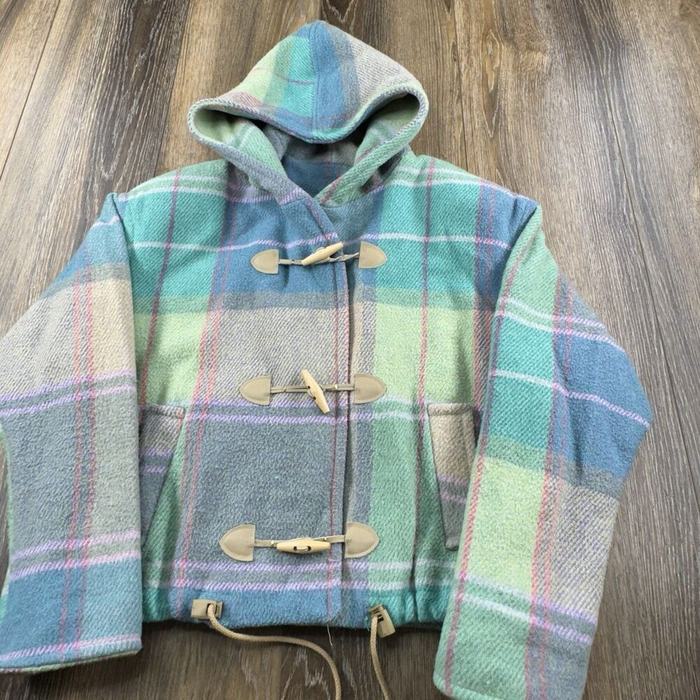 Vintage The Limited Collection Jacket Womens M Pastel Colorblock Y2K Wool Coat